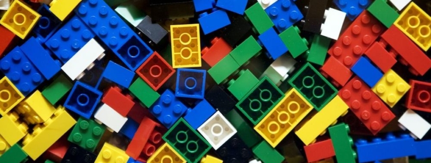 Pile of colorful legos